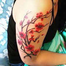 Printed on heavy 'chinese cherry blossom branch' framed graphic art east urban home size: 150 Cherry Blossom Tattoos Meanings Ultimate Guide 2021