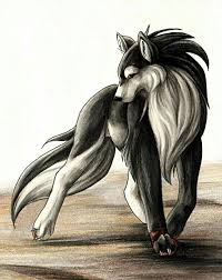 Easy black and white landscape drawing for beginners with oil pastels step by step. Anime Black And White Wolf Art Anime Wallpapers