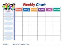 Weekly Behavior Chart Template Weekly Behavior Charts