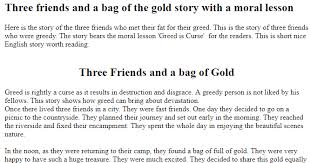A rolling stone gathers no moss story in urdu. Three Friends And A Bag Of Gold English Story Zahid Notes