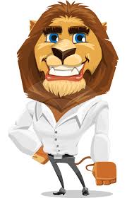 Business Lion Vector Cartoon Character Graphicmama Character Design Cartoon Characters Lion Vector