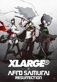 Afro samurai is the story of a black samurai in a futuristic yet feudal japan who is on a mission to avenge the wrongful death of his father. More Afro Samurai X Xlarge Sidewalk Hustle