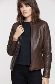 Virginia Reversible Lambskin Leather And Quilted Moto Jacket Overland In 2020 Leather Jackets Women Collarless Leather Jacket Stylish Outerwear
