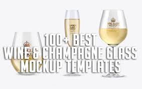 100 Best Wine Champagne Glass Mockup Templates Free Wine Bottles Mockup Templates Bottle Mockup