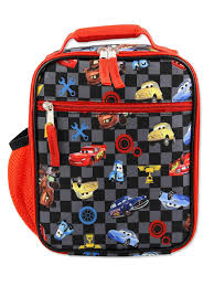 Amazon Com Disney Cars Lighting Mcqueen Boys Soft Insulated School Lunch Box One Size Black Red Yankee Toy Box Llc Lunch Box Disney Cars Girls Accessories