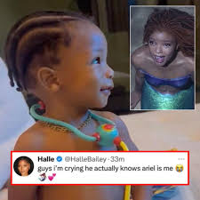 Halo recognized his mom Halle Bailey as the Little Mermaid 🧜‍♀️