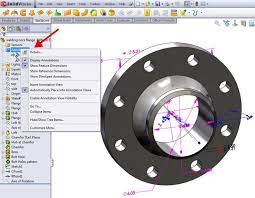 Show Annotations And Dimension Name In Solidworks