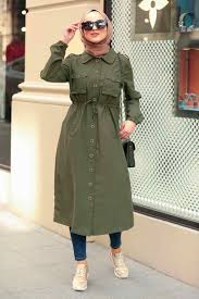 Nayla Collection Dugmeli Haki Tesettur Kap 5671hk Tesetturisland Com In 2020 Muslim Fashion Outfits Muslimah Fashion Outfits Hijabi Outfits Casual