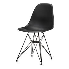 Vitra Eames Dsr Stoel Zwart By Charles Ray Eames Door De Eenvoudige En Organische Vorm Is De Plastic Side Chair Inmidde Stoelen Plastic Stoelen Eames Stoel
