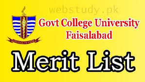 Gc University Faisalabad Merit List 2018 Bs Undergraduate M Phil Phd Undergraduate Merit Faisalabad