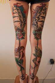 Mermaid Tattoos Legs Bacak Dovmeleri Dovme Desenleri Deniz Kizi Dovmeleri