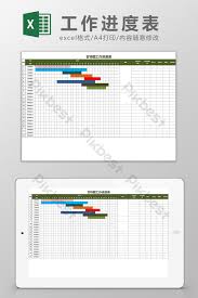 gantt chart work schedule excel template excel template