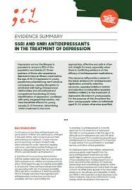 When compared to ssris, snris are less likely to exacerbate rapid mood cycling in people with bipolar depression. Evidence To Practice Ssri And Snri Antidepressants In The Treatment Of Depression Orygen Revolution In Mind