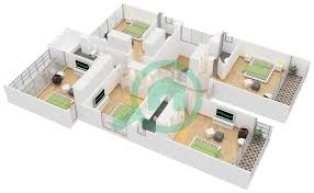 However, single story and three story plans are also available. Floor Plans For Type V3 6 Bedroom Villas In Casablanca Boutique Villas Bayut Dubai