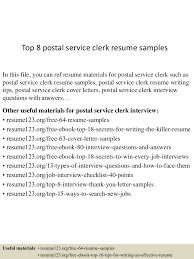 There appears to become some employment cover letter misunderstandings while among people looking for work. Top 8 Postal Service Clerk Resume Samples