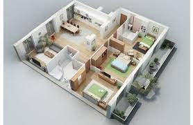 Inilah 15 gambar denah rumah sederhana yang cocok untuk anda miliki dengan lahan terbatas ini. Bentuk Ruangan Rumah Sederhana 3d House Plans House Layouts Bedroom House Plans