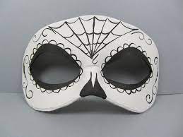 Day Of The Dead Spiderweb 2 Black And White Leather Mask Etsy Day Of The Dead Mask Leather Mask Day Of The Dead