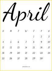 April 2021 Calligraphy Calendar Printable Free Download