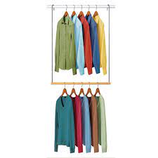 It should allow you to put shoe racks on the floor under the bar. 143020 Double Hang Closet Rod Lynk Inc
