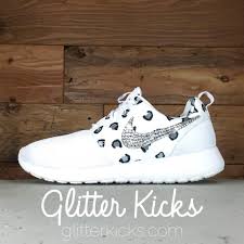 Black And White Leopard Print Tennis Shoes Nike Roshe One Customized By Glitter Kicks White Black Leopard Print From Glitter Kicks Saved To Shoe Glitter Kicks Casual Shoes Outfit Glitter Tennis Shoes