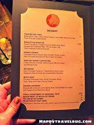 The Happy Travel Bug Nobu Menu Restaurant Nobu Desserts Menu