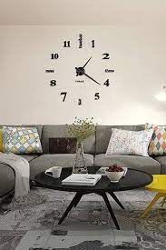 Large Diy Wall Clock Amazon Best Seller 2 Year Warranty 3d Wall Clock With Mirror Numbers Stic Oversized Wall Clock Wall Clock Modern Wall Clocks Living Room