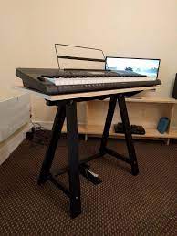 Single Oddvald Keyboard Stand Or Side Table Ikea Hackers Ikea Hackers Office Furniture Design Painting Furniture Diy