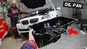 Bmw F10 F11 Oil Pan Removal Replacement Oil Pan Gasket Leak Fix Bmw 520i 528i Youtube