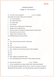 Important Questions For Cbse Class 6 Science Chapter 15 Air Around Us
