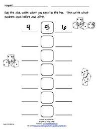 Partner Dice Roll Numbers Before And After Kindergarten Math Preschool Math Homeschool Math