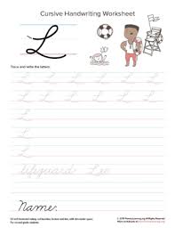 Our free, printable handwriting worksheets provide practice writing cursive letters, words and sentences. Cursive Uppercase L Worksheet Primarylearning Org