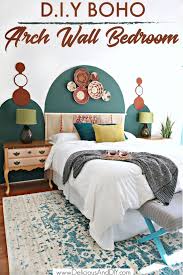 Diy bedroom ideas involve woodworking, stitching, organization, wall art, or working with lights as these usually are things you do to improve the bedroom. Boho Painted Arch Wall Bedroom Makeover Delicious And Diy