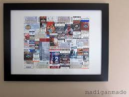 Turn Sporting Event Tickets Into Framed Art Madigan Made Custom Tickets Sports Tickets Concert Ticket Art