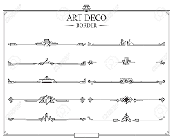 Set Of Art Deco Gold Calligraphic Page Dividers Vector Golden Art Deco Page Dividers Art Deco Borders