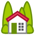 Very similar to the house building emoji because they both have a house with garden old name: House With Garden Emoji