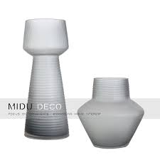 现代简约花瓶花器摆件哑光玻璃花瓶客厅餐桌样板房售楼处软装饰品 deco decor interesting things