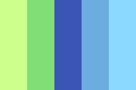 The color names are mediterranean blue, cyanite, jade glass, channel marker green. Aesthetic Green Palettes Novocom Top