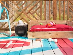 To make dog beds out of pallets. Upcycle Wood Pallets Into A Cozy Outdoor Dog Bed Hgtv