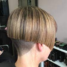 Pin By Max Thrust On Short Hair Styles Really Short Hair Short Stacked Bob Hairstyles Shaved Nape