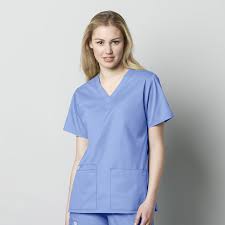 Wonderwink Wonderwork 100 Ceil Blue Women S V Neck Scrub Top Tops V Neck Tops Women