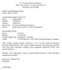 Check spelling or type a new query. 5 Contoh Surat Keterangan Kerja Dari Perusahaan Yang Baik Dan Benar Buku Deepublish