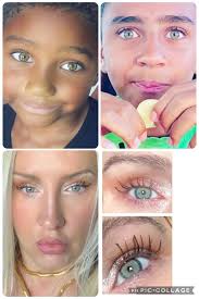 Family with unique green eyes