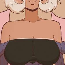 1girls alternate version available amelia (bard-bot) animated  areola areolae bard-bot bare shoulders big breasts boob heart breast focus  breasts breasts focus breasts out busty dark-skinned female dark skin female