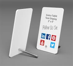 Ensure that each tent is folded along the center horizontal line. Acrylic And Sintra Table Tent Displays