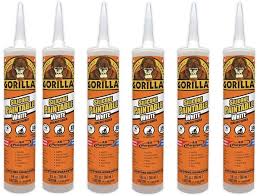 Silicone rubber covering are suitable for manufacturer of silicone. Gorilla Paintable Silicone Sealant Caulk Waterproof And Mold Mildew Resistant 9 Ounce Cartridge White Pack Of 6 Walmart Com Walmart Com