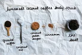 How about coffee grounds for face scrub? Tighten Tone Homemade Coconut Coffee Body Scrub Coffee Body Scrub Beauty Recipe Body Scrub