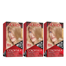As reported on 6 january 2020: Revlon Colorsilk Beautiful Color Permanent Hair Dye Dark Brown At Home Full Coverage Application Kit 70 Medium Ash Blonde 3 Pack Walmart Com Walmart Com