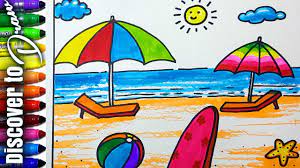Begin by drawing a straight, horizontal line. Beach Easy Drawings For Kids Novocom Top