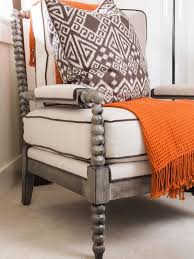 Pin By Ashley Ford On House Pattern Color Living Room Chairs Home Decor Living Room Orange