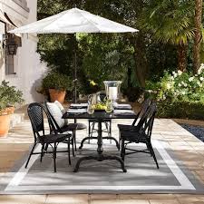 La Coupole Indoor Outdoor Rectangular Dining Table Black Granite Top In 2020 Outdoor Side Chairs Outdoor Patio Decor Patio Furnishings